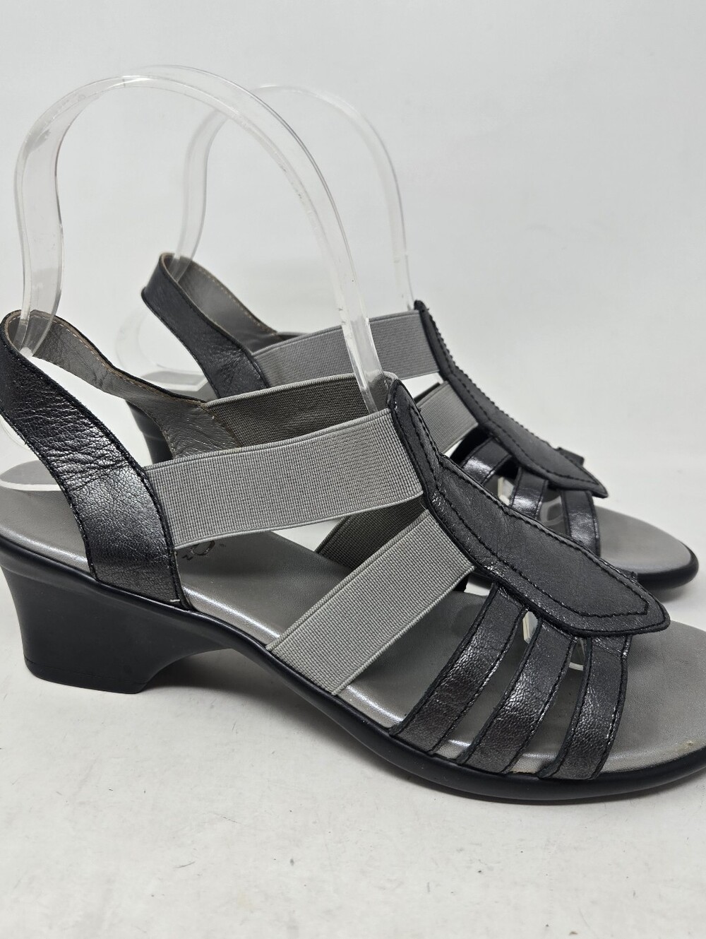 Munro Strappy Slingback Slip on Block Wedge Sandals Women's Size 6M